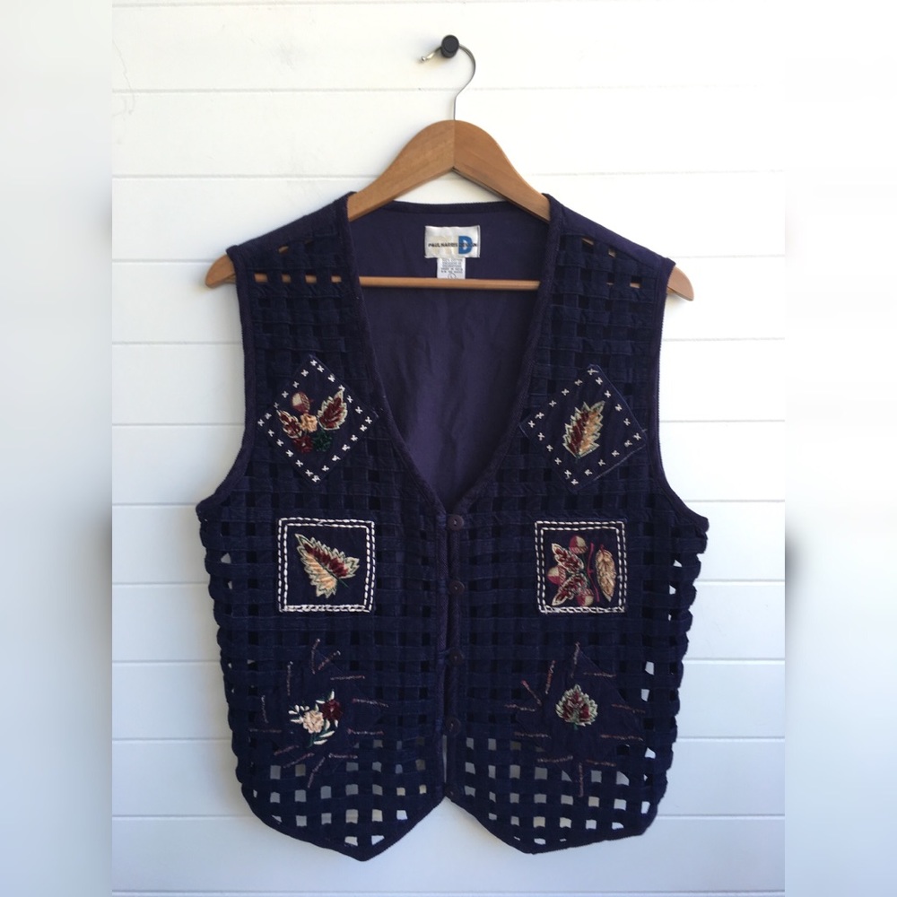 [Paul Harris Design] Vintage Fall Autumn Vest Cute